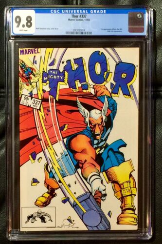 Thor 337 CGC 98 White Pages 1st Beta Ray Bill Marvel Comics 1983