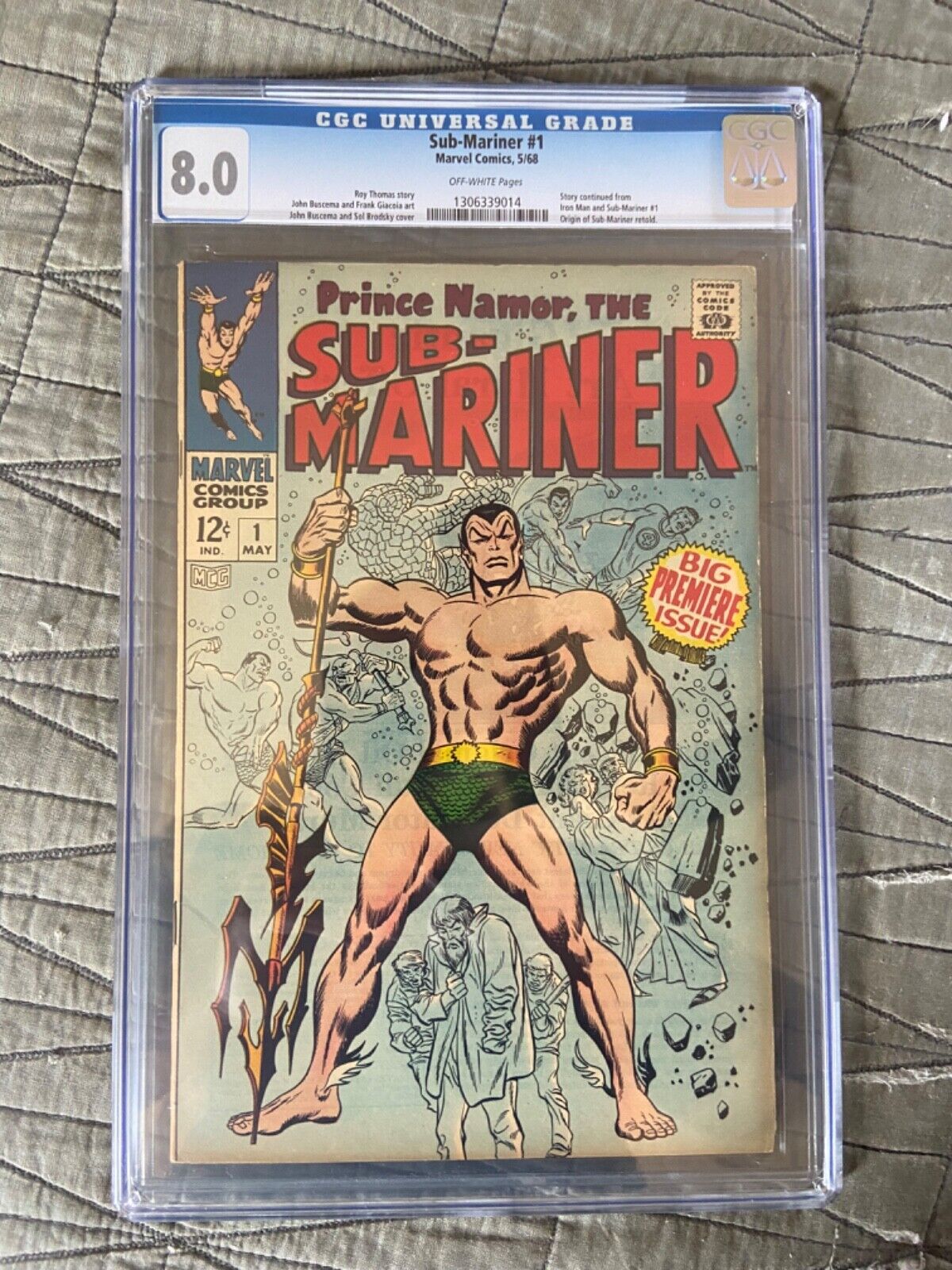 RARE 1968 SILVER AGE SUBMARINER 1 CGC 80 UNIVERSAL KEY ISSUE