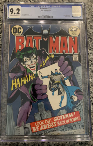Batman 251 CGC 92 OWWhite Pages Classic Joker Neal Adams Cover Key Comic 1973