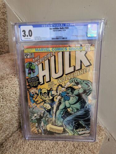 Incredible Hulk 181 1974 CGC 30 1st Full App Wolverine Blue Label 