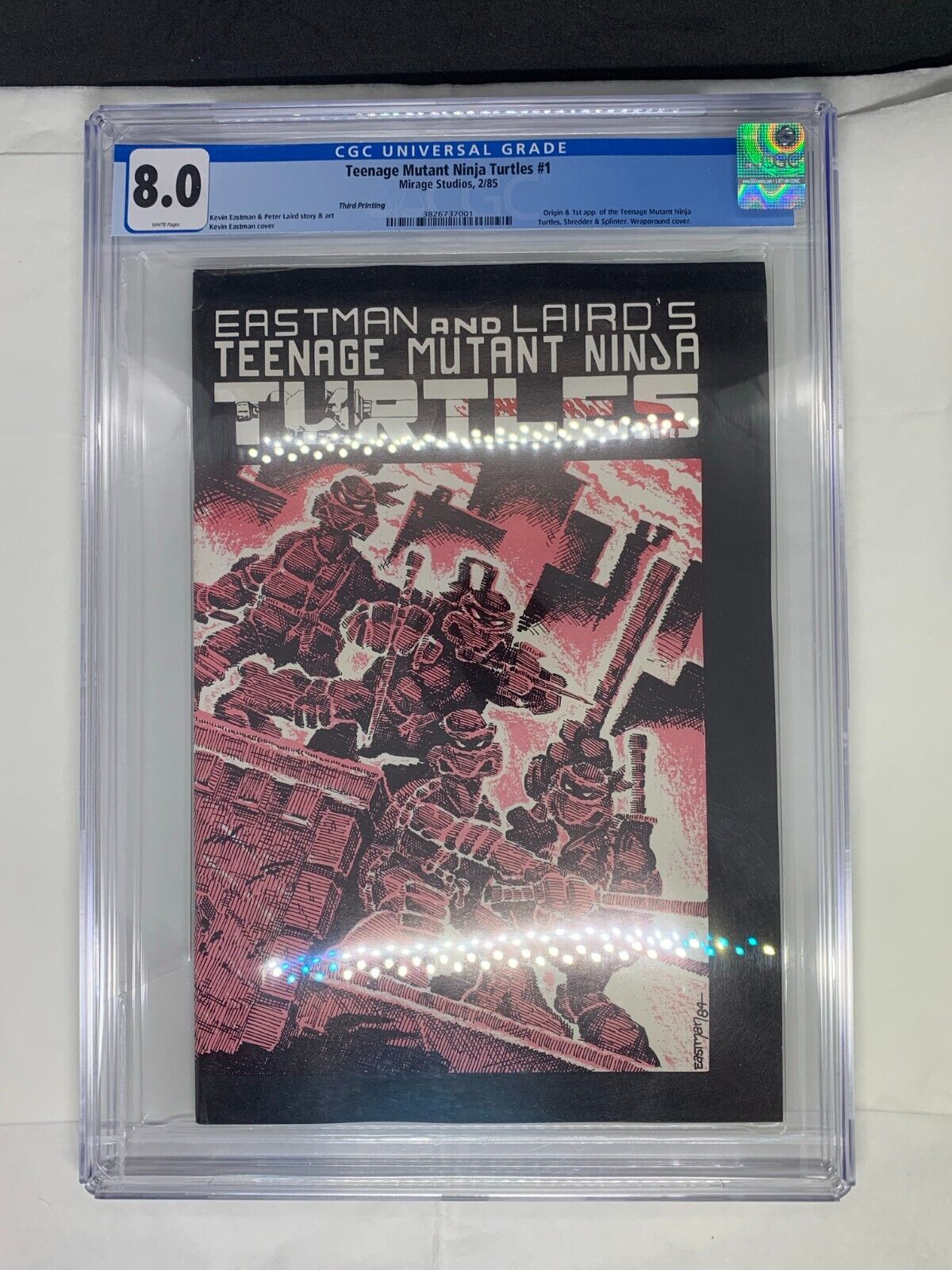 Teenage Mutant Ninja Turtles 1 3rd Print 1985 Mirage Graded CGC 80 White Pages