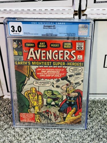 Avengers 1 CGC 30 Origin and 1st Appearance of the Avengers New Perfect Case