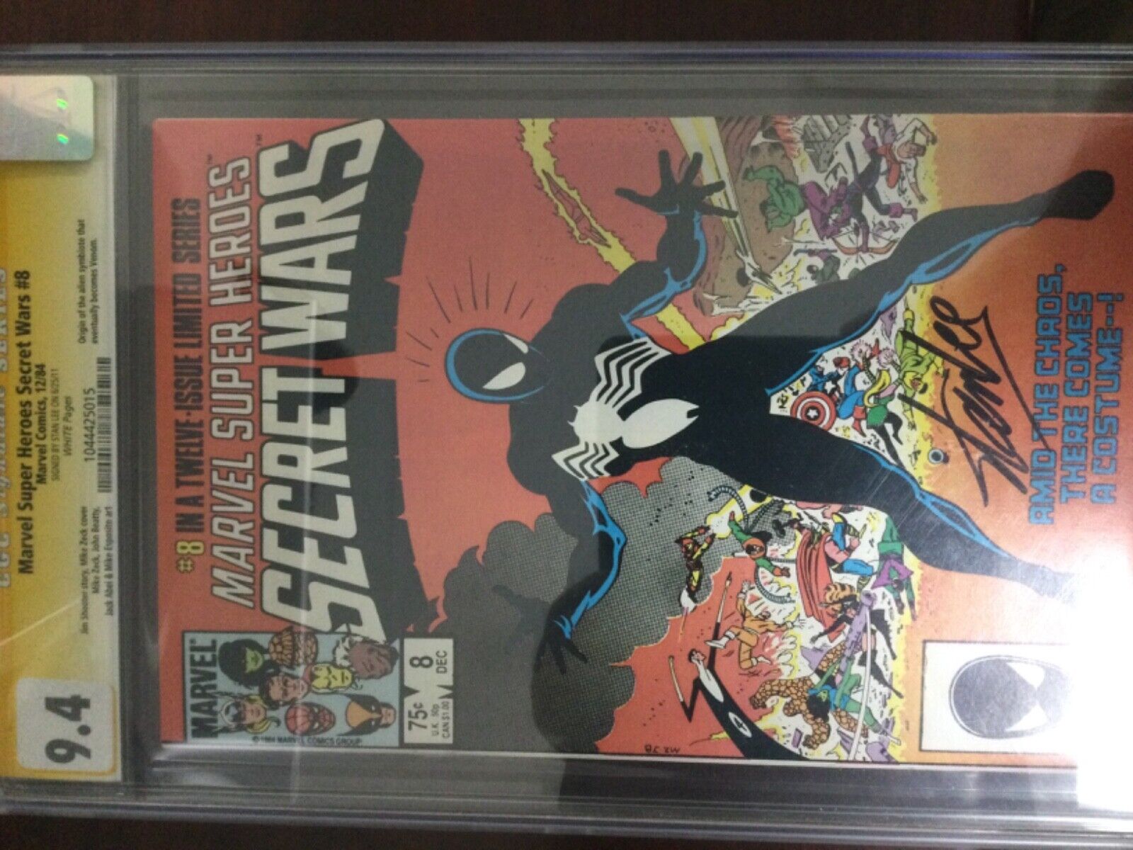 Marvel Super Heroes Secret Wars 8 CGC 94 signed by Stan Lee