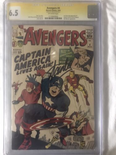 Avengers 4 CGC 65 SIGNED STAN LEE 1st Silver Age Appearance of Captain America