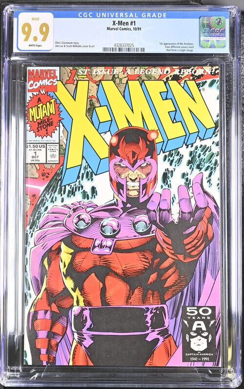 CGC 99 XMen 1 Jim Lee Magneto Cover White Pages