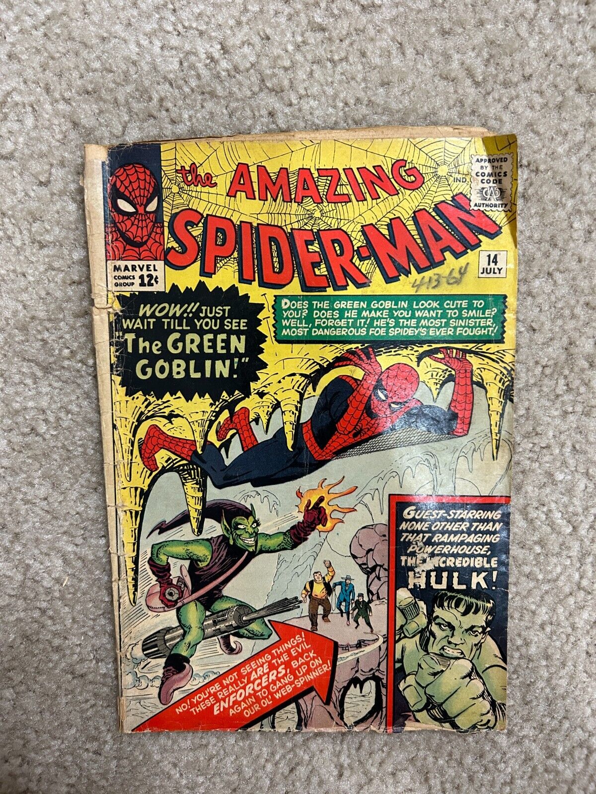 Amazing SpiderMan 14 First Appearance of Green Goblin 1964 Marvel Silver Age