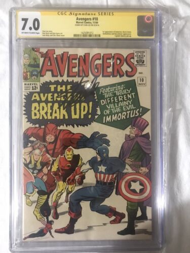 Avengers 10 CGC 70 SIGNED STAN LEE 1st Appearance of Immortus