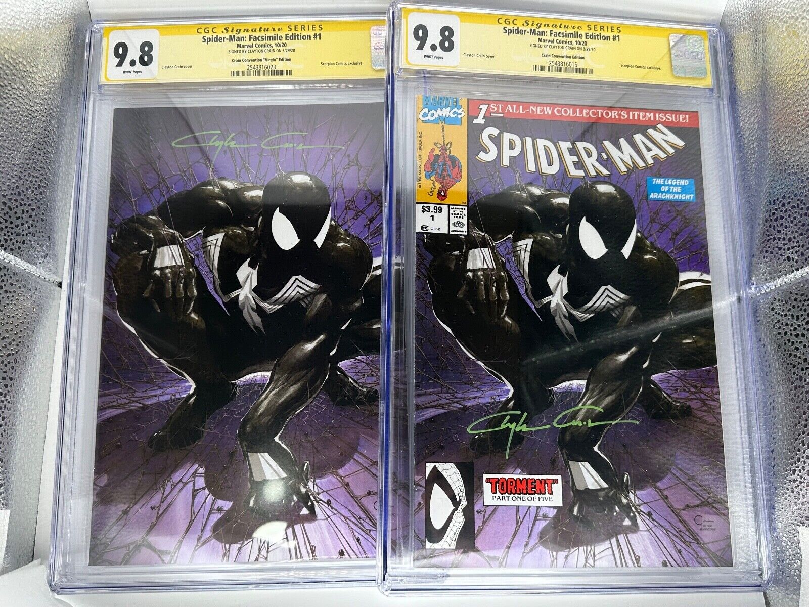 SpiderMan Facsimile 1s  Convention Edition  CGC 98  Sig by Clayton Crain