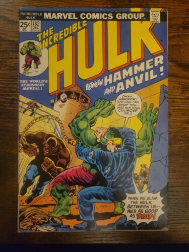 Incredible Hulk 182 2nd Appearance Wolverine Cameo 1st Hammer  Anvil 1974