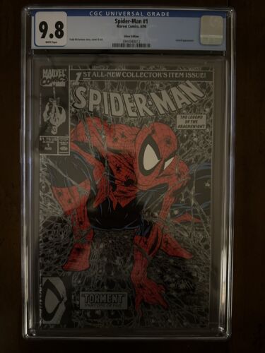 SpiderMan 1  CGC 98 White Pages Silver Edition 1990 Todd McFarlane No Reserve