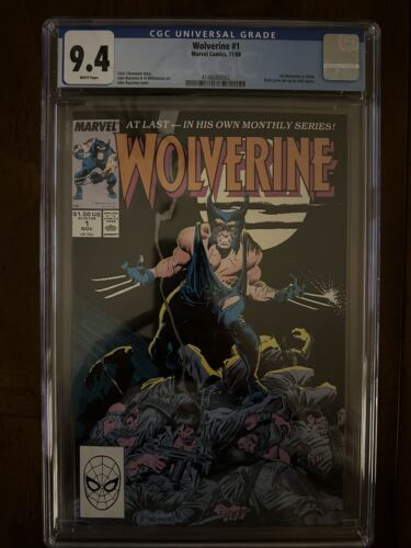 WOLVERINE 1 GRADED CGC 92  WHITE PAGES 1988   IST FULL SOLO SERIES