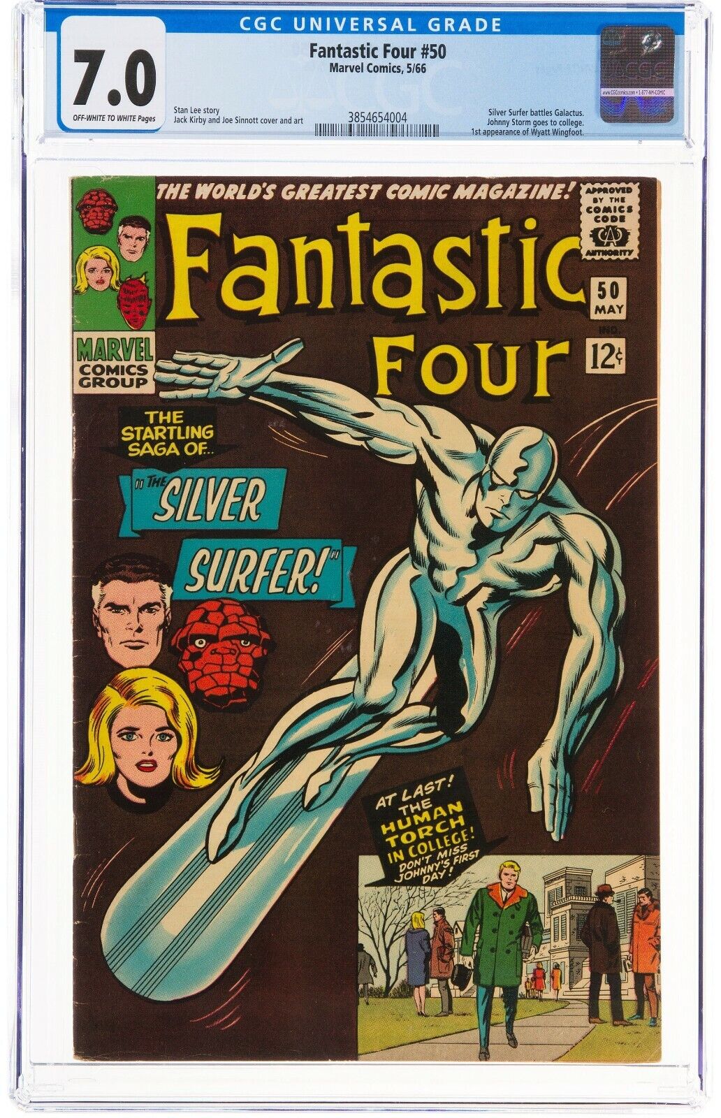 Fantastic Four 50 May 1966 Marvel Comics CGC 70 FNVF  Silver Surfer