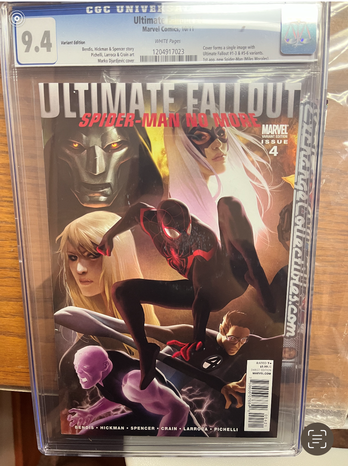 Ultimate Fallout 4 Djurdjevic Variant 125 CGC 94 1st Miles Morales OLD LABEL