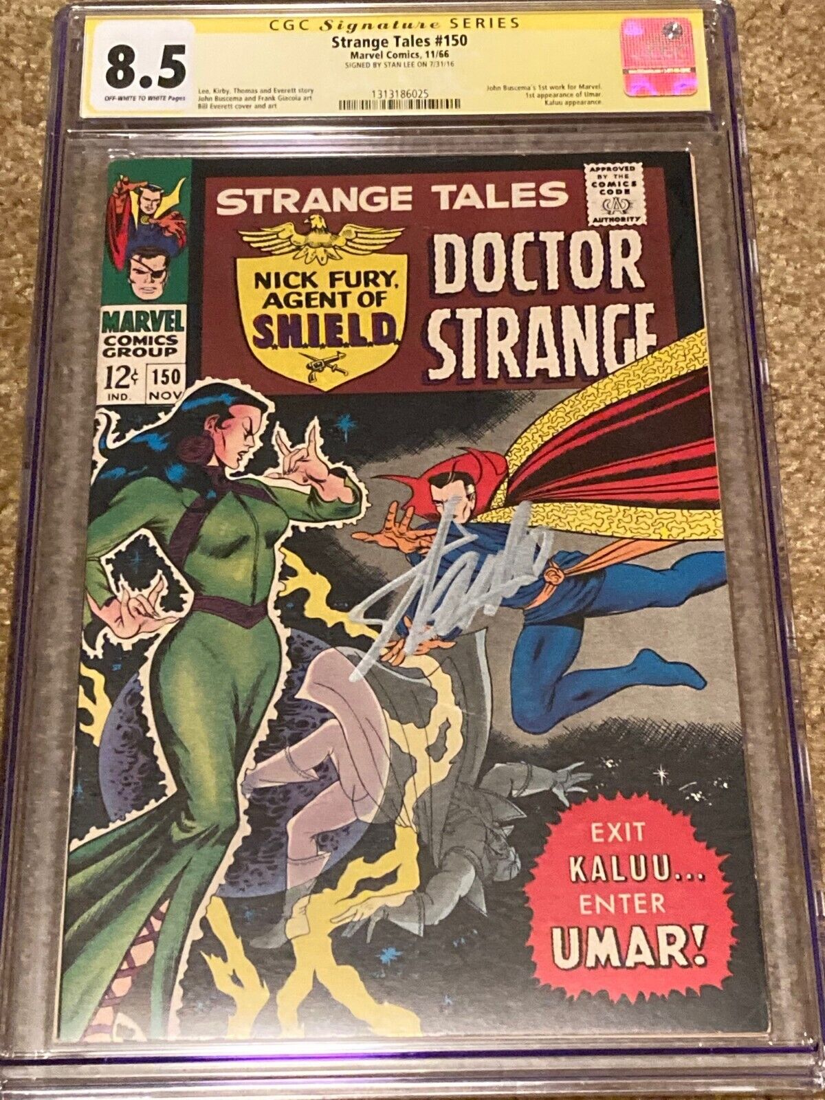 MARVEL STRANGE TALES 150 CGC 85 FIRST UMAR  JOHN BUSCEMA ARTWORK DR STRANGE 