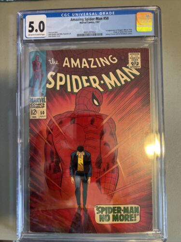 AMAZING SPIDERMAN 50 CGC 50 KINGPIN 1967 KEY CUSTOM SPIDERMAN NYC LABEL