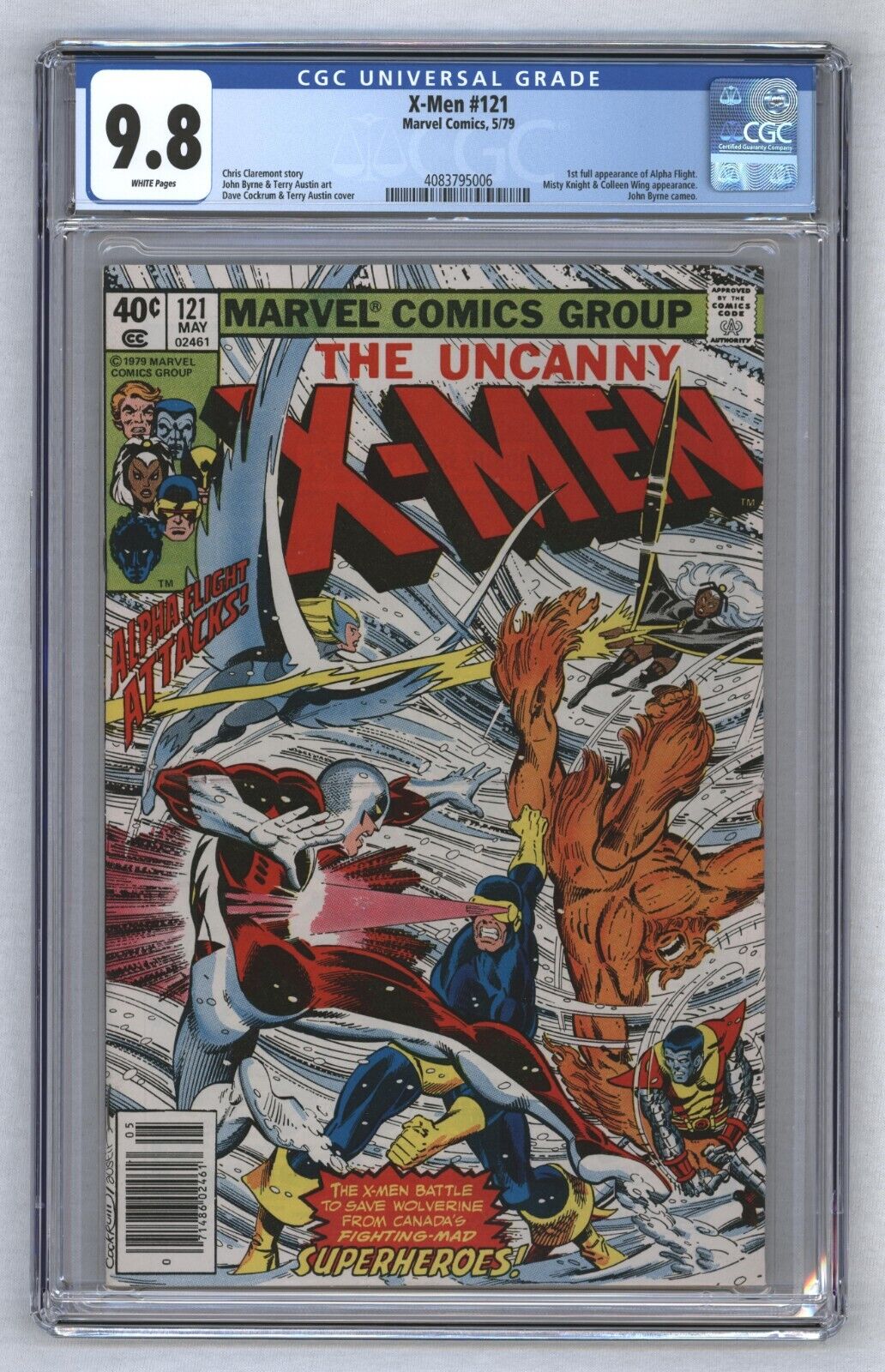 Uncanny XMen 121 1st Full App Alpha Flight White Pages 1979 CGC 98