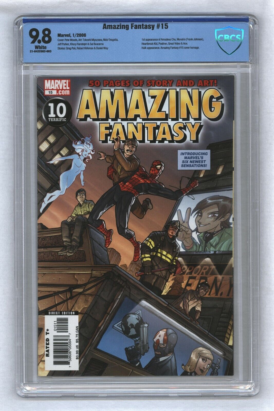 Amazing Fantasy 15 1st App Amadeus Cho  Others PreHulk 2006 CBCS 98 NOT CGC