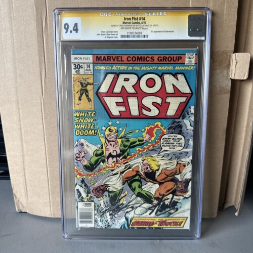 CGC 94 Iron Fist 14 1st App Sabretooth Signed Chris Claremont And Stan Lee
