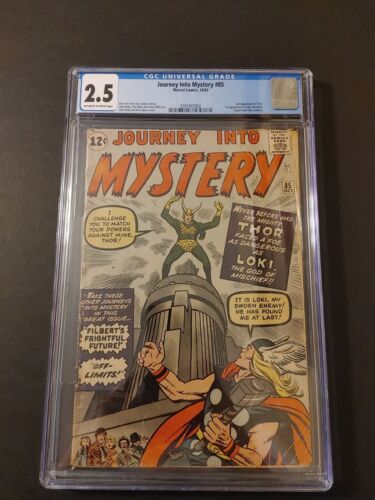 Journey Into Mystery 85 1st appearance Loki 3rd Thor 1962 CGC 25 OWW mylar