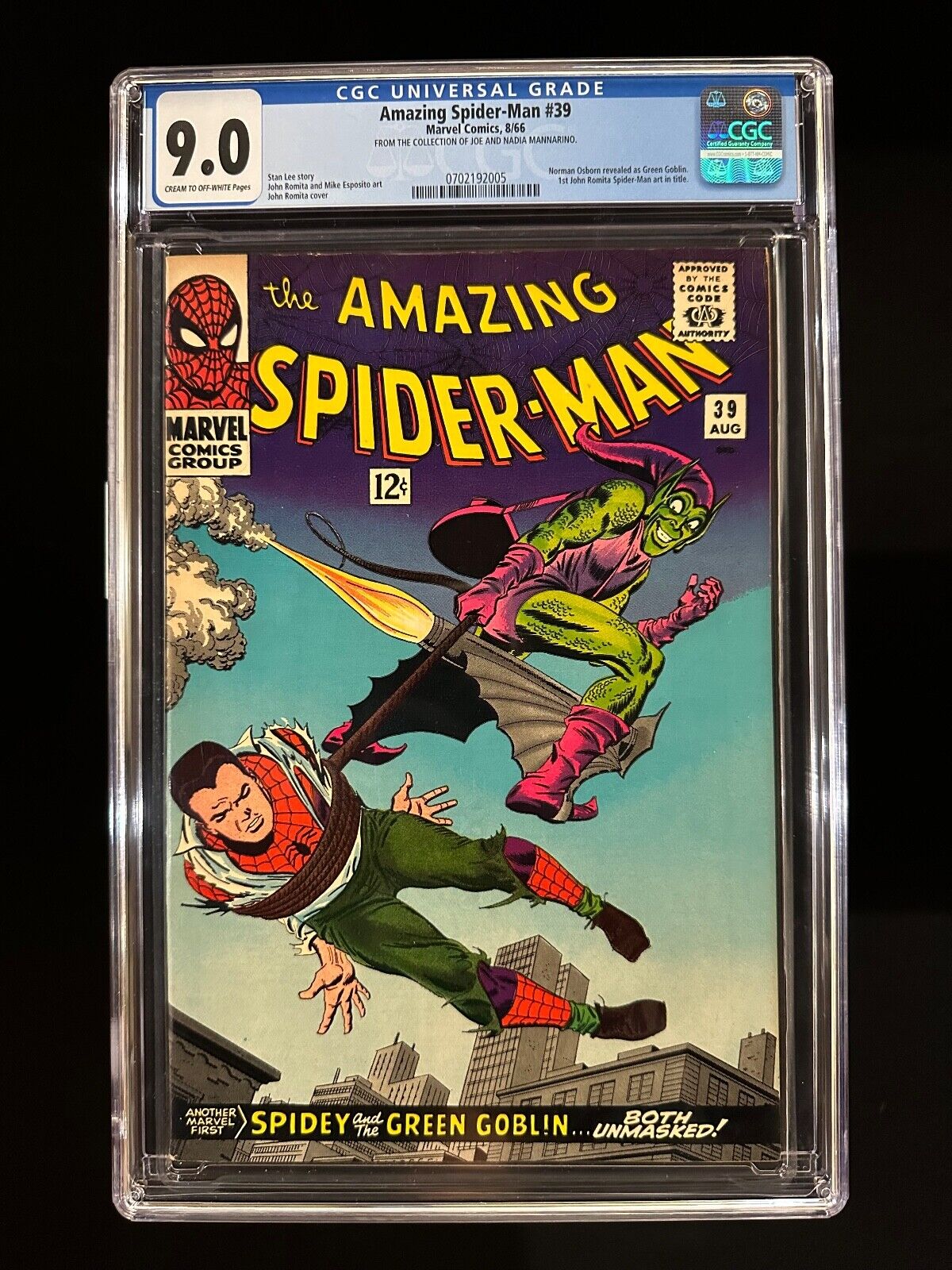 Amazing SpiderMan 39 CGC 90 1966  Norman Osborn revealed as Green Goblin