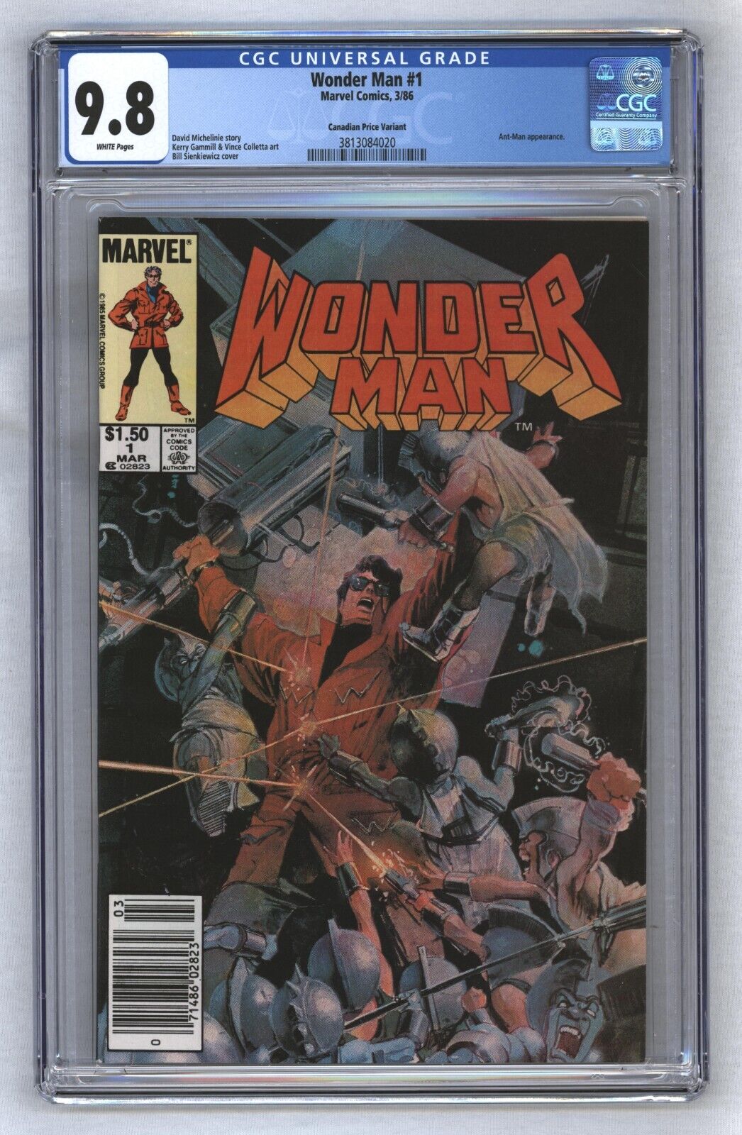 Wonder Man 1 Bill Sienkiewicz 1 of 1 Canadian Price Variant 1986 CGC 98