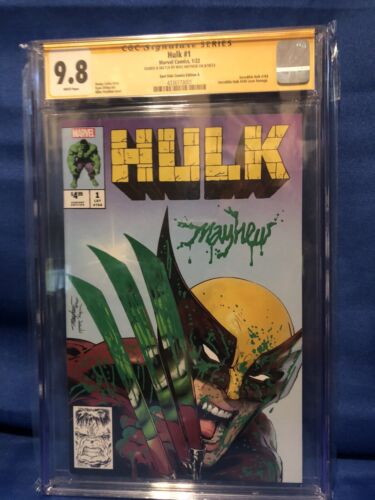 Hulk 1 CGC 98 Mike Mayhew Signed And Remarque Variant A Incredible Hulk 340