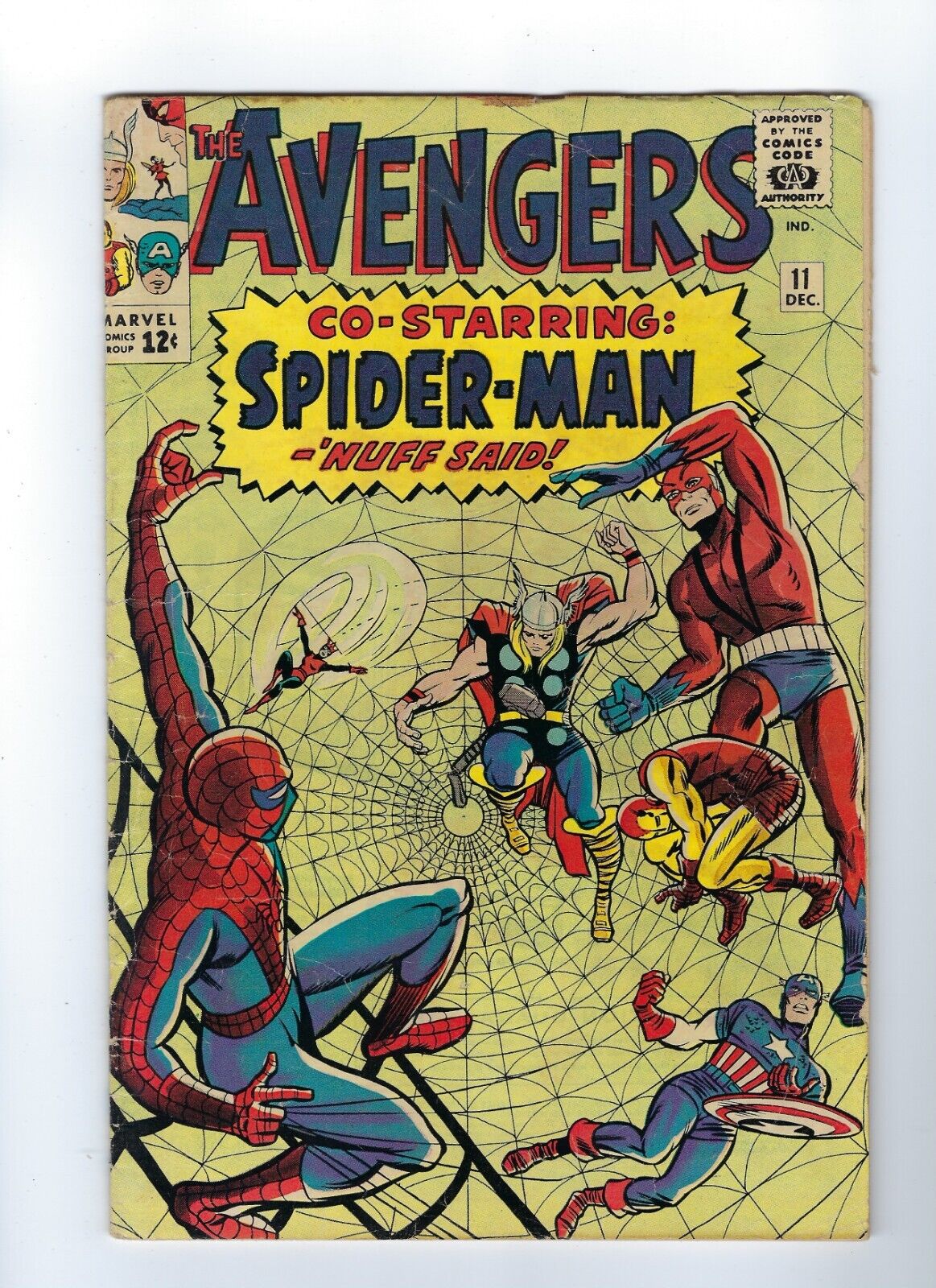 Avengers 11 2nd App of Kang Early SpiderMan App 1964 VG Condition
