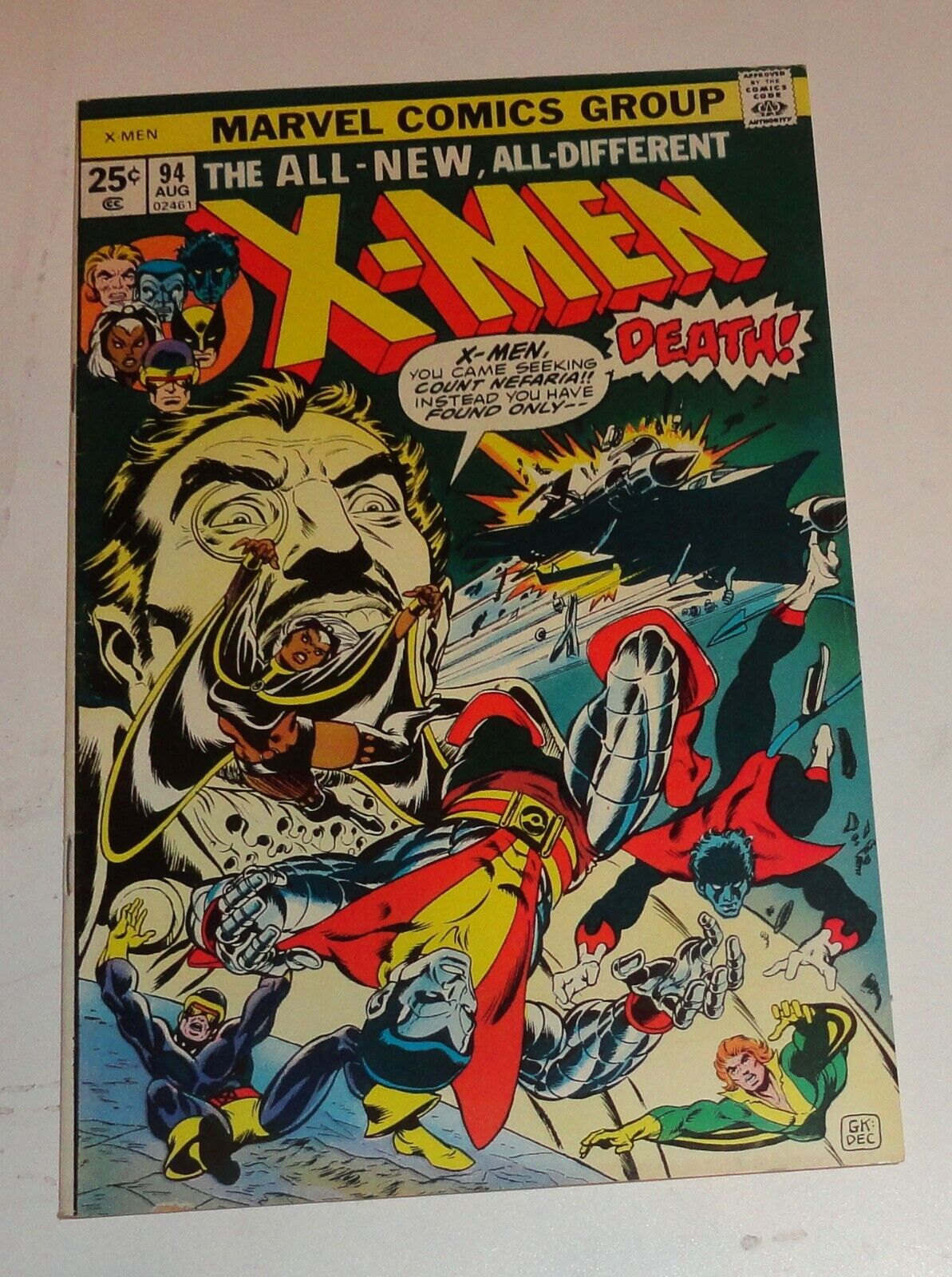 XMEN 94 KEY ISSUE  HIGH GRADE GLOSSY 9092 FIRST NEW TEAM WOLVERINE 1975