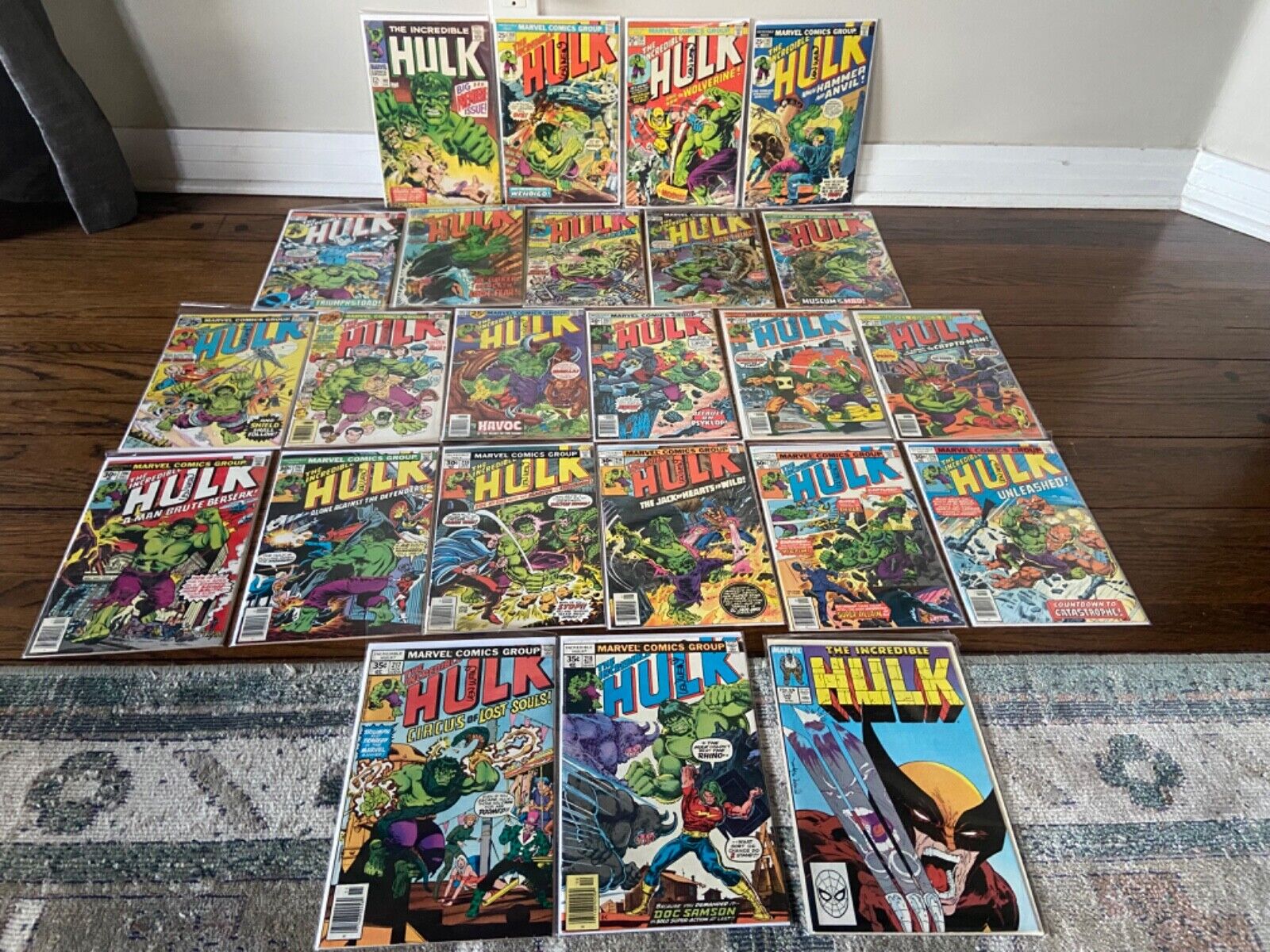 RARE INCREDIBLE HULK 102340 KEY ISSUES 180 181 182 WOLVERINE SIGNED LEN WEIN