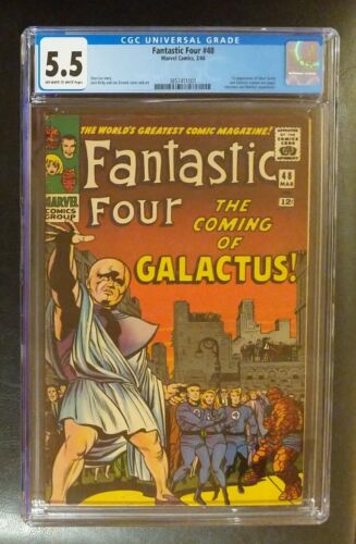 Fantastic Four 48 CGC 55 OWW 1st Appearance Silver Surfer Galactus Marvel Key