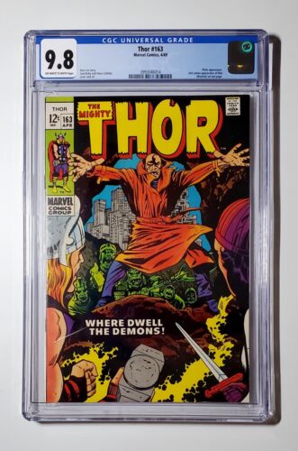 Thor 163 CGC 98 OWW Pages 2nd Cameo App HIM  Adam Warlock Highest Graded 