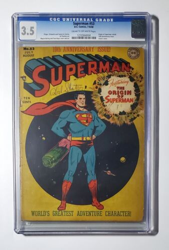 Superman 53 CGC 35 1948 Origin of Superman Retold Classic Cover