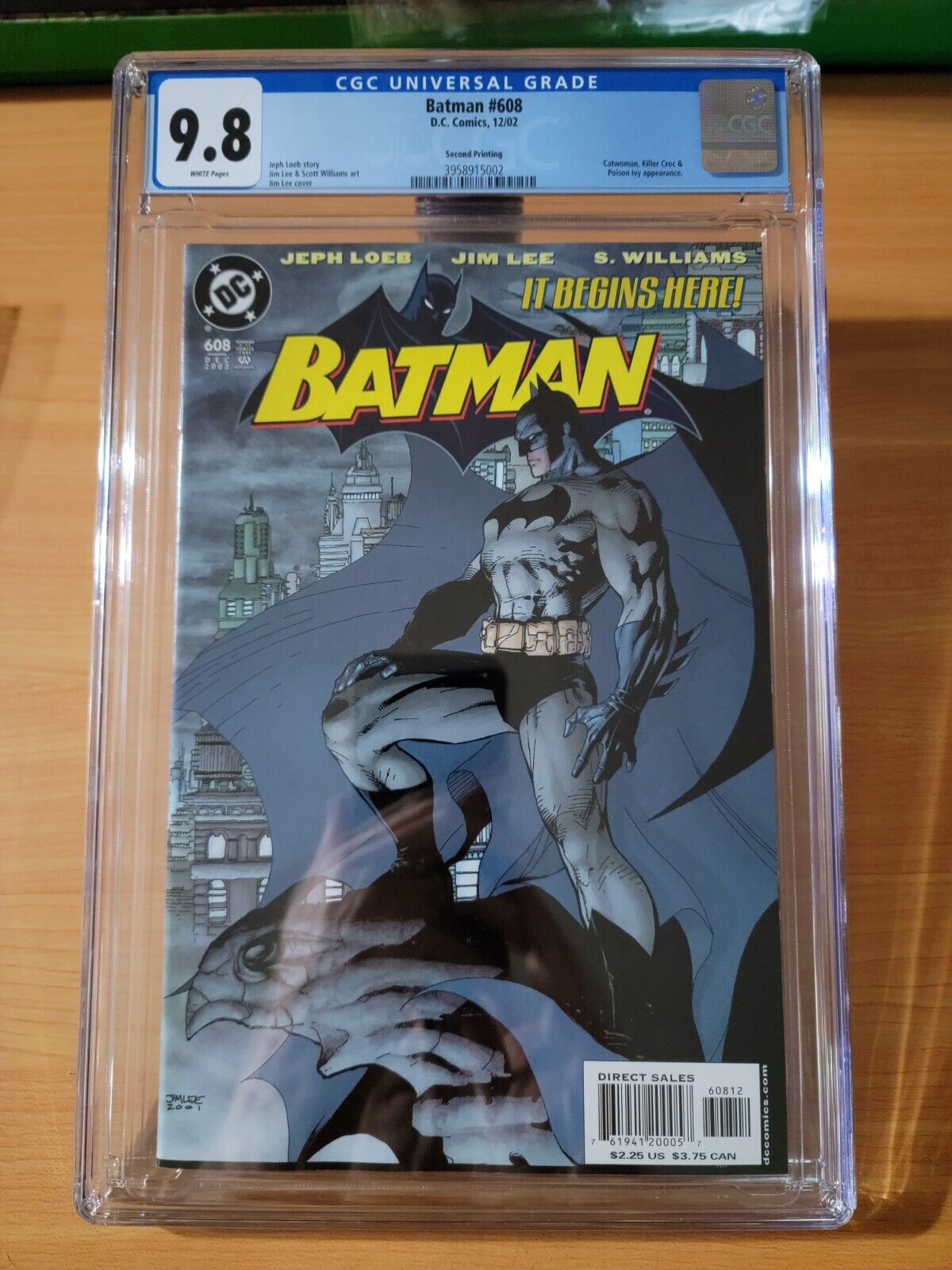 Batman 608 Jim Lee 2nd Print Variant  CGC 98  2002 DC Comics