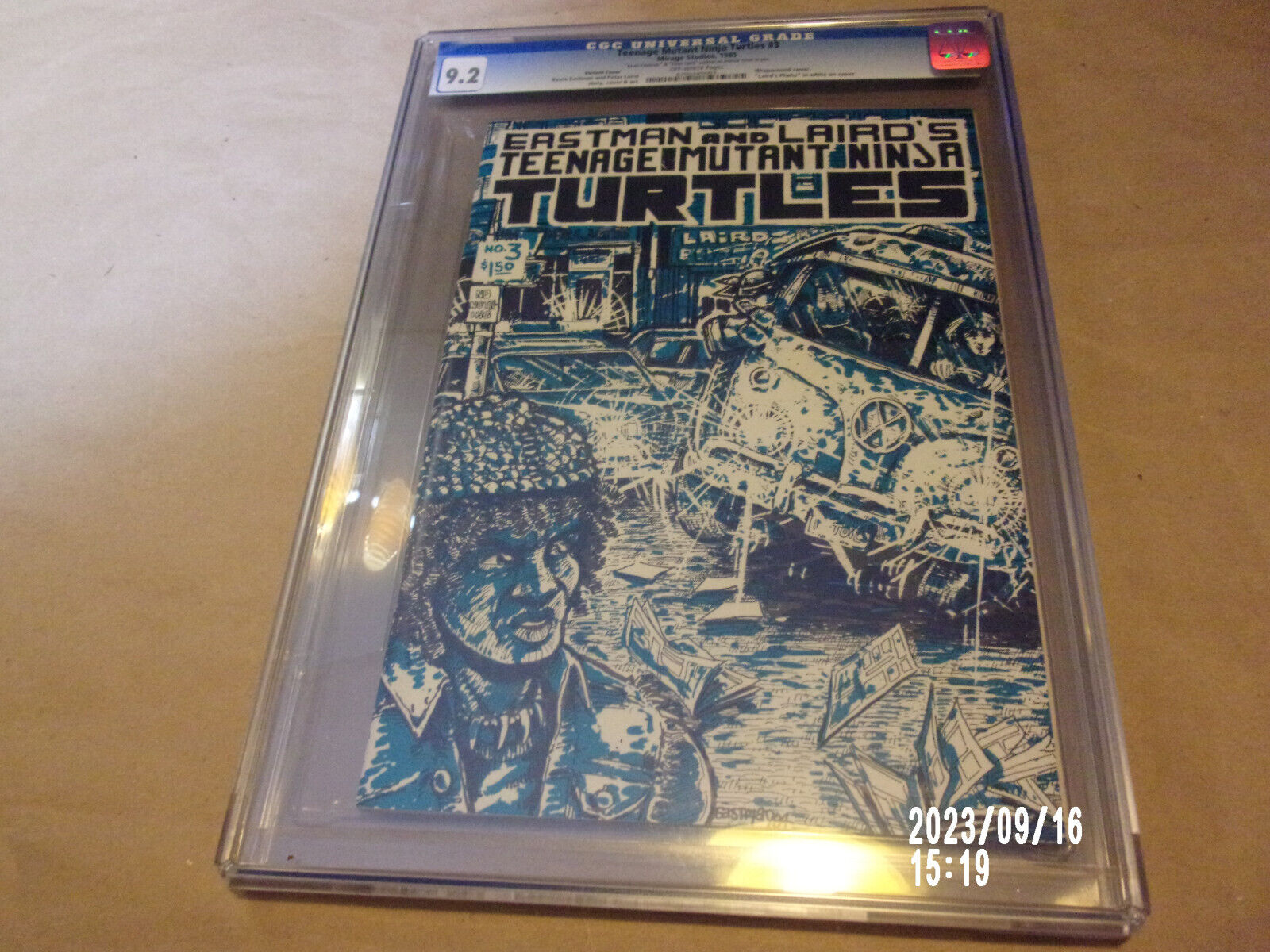 Teenage Mutant Ninja Turtles 3 CGC 92 Variant Cover OffWhite Pages TMNT RARE