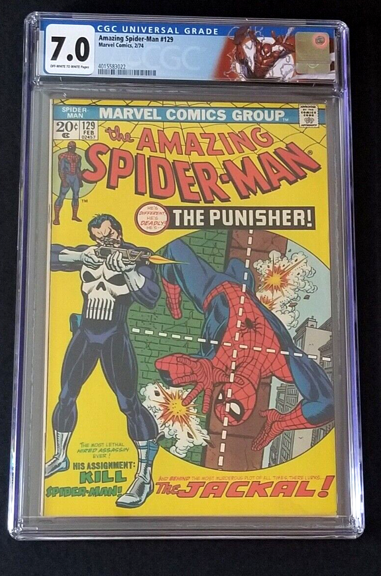 AMAZING SPIDERMAN 129  1ST PUNISHER FRANK CASTLE  CGC 70  CUSTOM LABEL