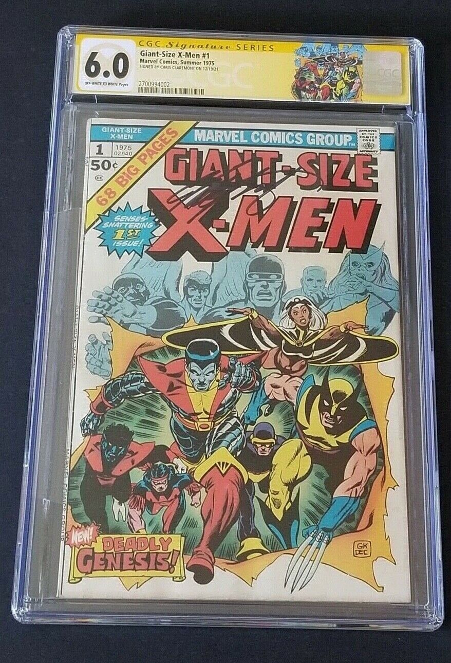 GIANT SIZE XMEN 1  CGC 60  PGS  1ST NEW TEAM 2ND WOLVERINE  CLAREMONT SIG