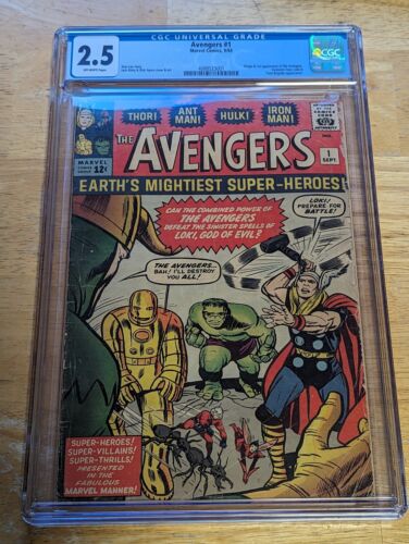 Avengers 1 Comic Book CGC 25  Marvel 1963 OW 1st App the Avengers