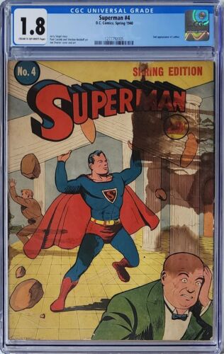 Superman 4 CGC 18 DC Comics 1940 2nd Appearance of Lex Luthor