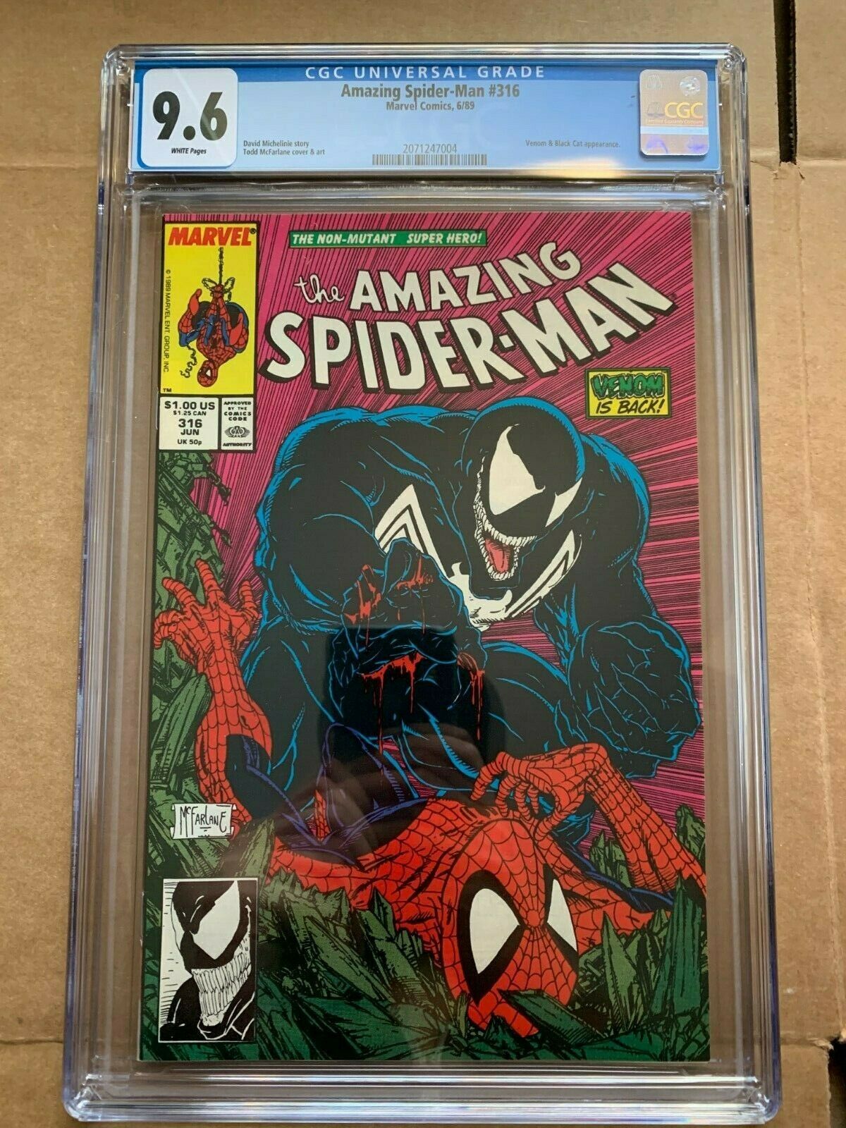 Amazing SpiderMan 316 Jun 1989 Marvel Venom CGC 96
