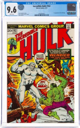 Incredible Hulk 162 1973 CGC 96 white 1st app of the Wendigo Oregon Coast 