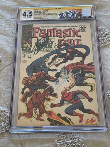 Fantastic Four 73 CGC SSx5 Garfield Cox Holland Hemsworth Lee Signed