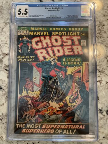 Marvel Spotlight 5 CGC 55 1st Appearance Ghost Rider  Johnny Blaze 1972