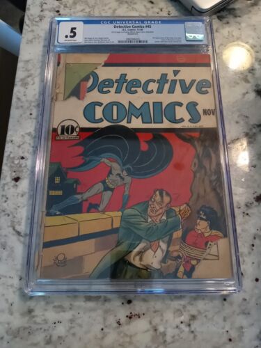 1940 DC Comics Detective Comics 45 CGC 5 3rd Joker Appearance Firm Price