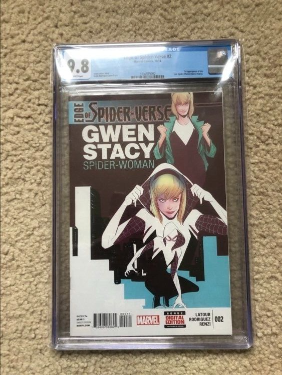 Marvel Comics Edge of SpiderVerse 2 CGC 98 1st Print 1st First SpiderGwen