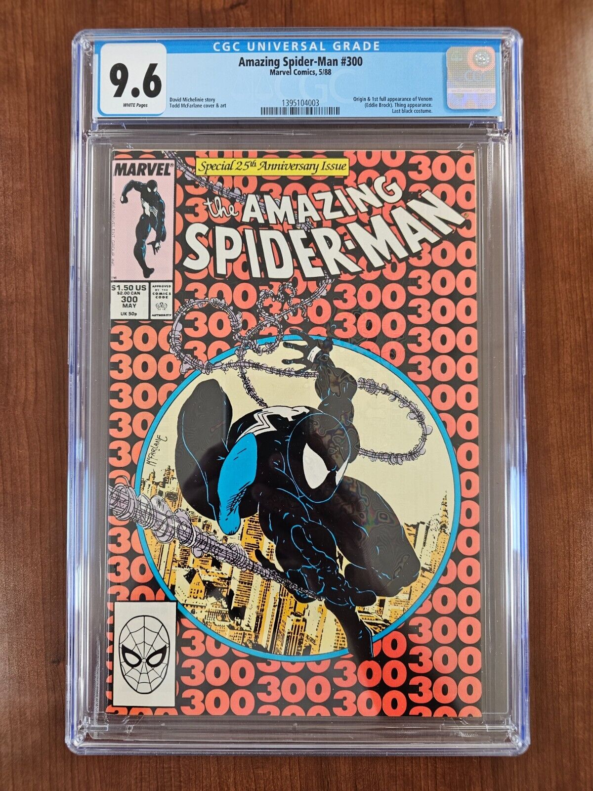 Amazing Spiderman 300  CGC 96 Origin  1st Venom White Pages Centered