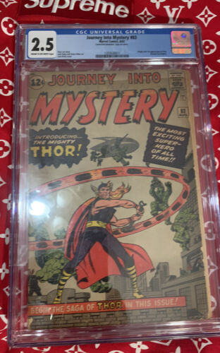 JOURNEY INTO MYSTERY 83 1962  1ST Thor CGC 25 COW