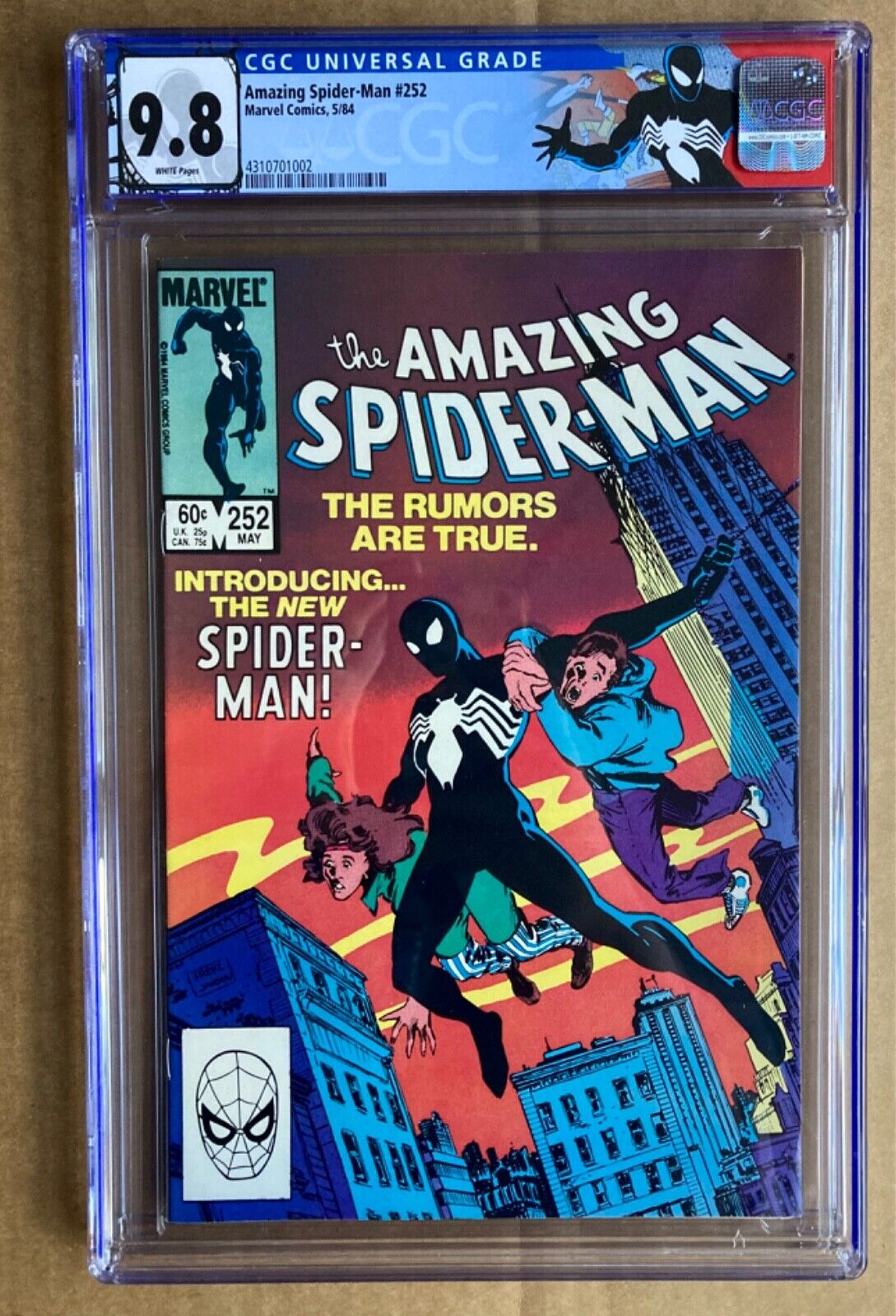 Amazing Spiderman  252 cgc 98 1st Black suit Venom symbiote 300 AF 15 swipe