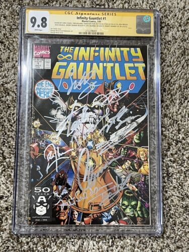 Infinity Gauntlet 1 CGC 98 SSx11 Robert Downey Jr Tom Holland Stan Lee more