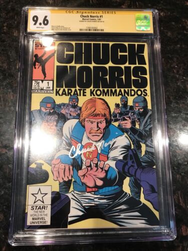 Chuck Norris 1 Marvel Comics CGC 96 SS Chuck Norris Signed
