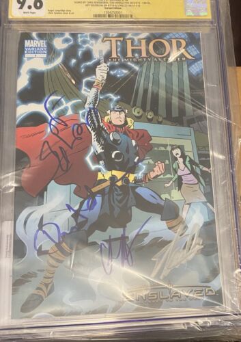 Thor 1 CGC 96 SS signed Stan Lee Chris Hemsworth Tom Hiddleston Jeff Goldblum